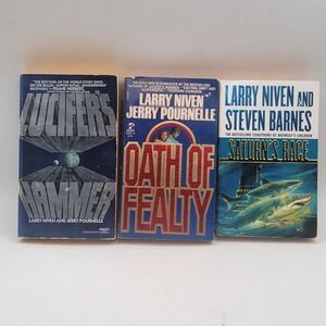 Larry Niven Lucifer's Hammer Oath of Fealty Saturn's Race Paperback Set Good